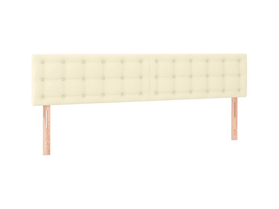 Testiere | Testate del letto 2 pz Crema 100x5x78/88 cm in Similpelle