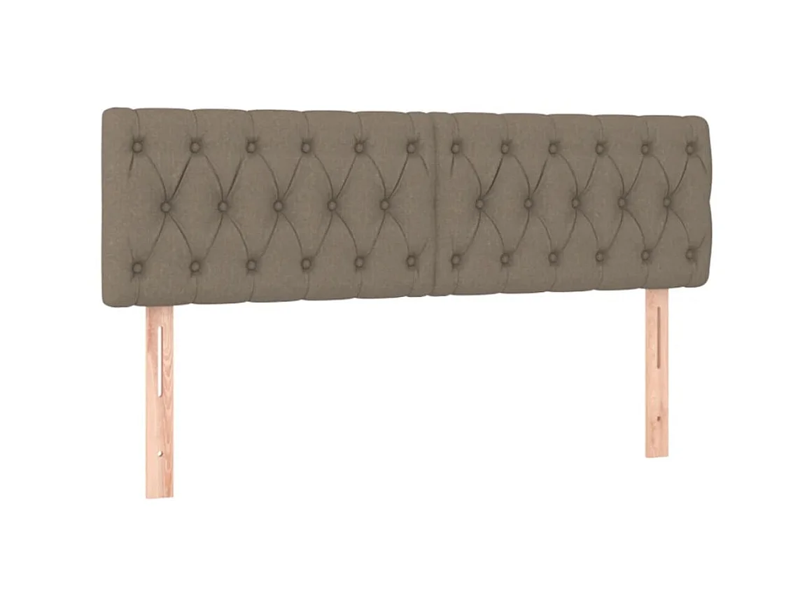 Têtes de lit 2 pcs Taupe 72x7x78/88 cm Tissu POI29153 BonneVie Meuble