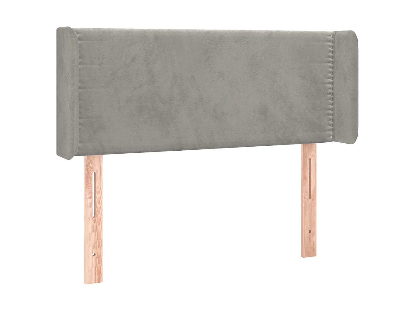 Cabecero de terciopelo gris claro 83x16x78/88 cm ES71033