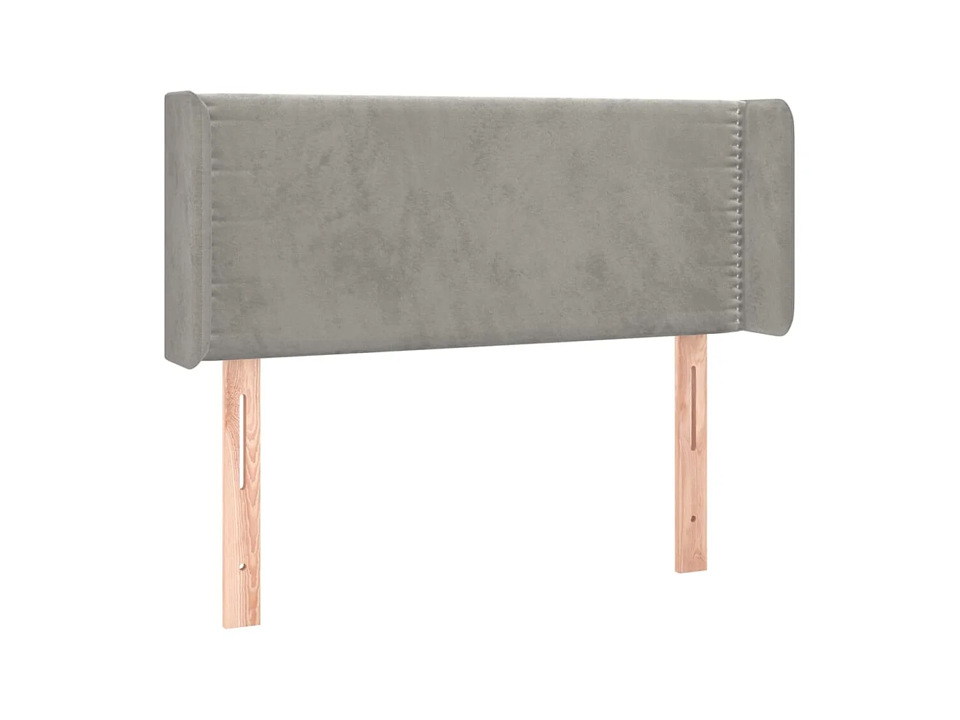 Tête de lit avec oreilles Gris clair 83x16x78/88 cm Velours POI86821 BonneVie Meuble