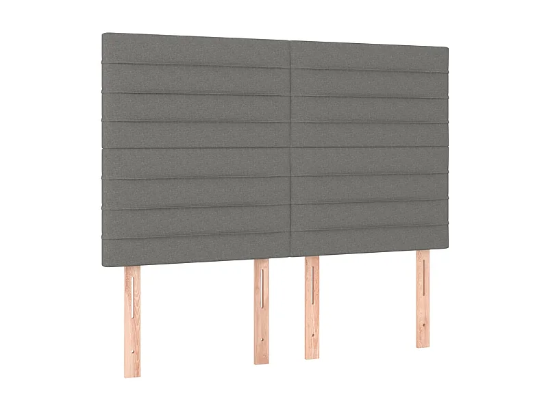 Têtes de lit 4 pcs Gris foncé 72x5x78/88 cm Tissu POI56327 BonneVie Meuble