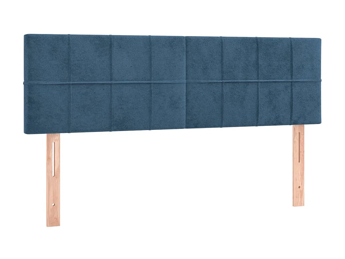 Tête de lit à LED Bleu foncé 144x5x78/88 cm Velours POI71488 BonneVie Meuble