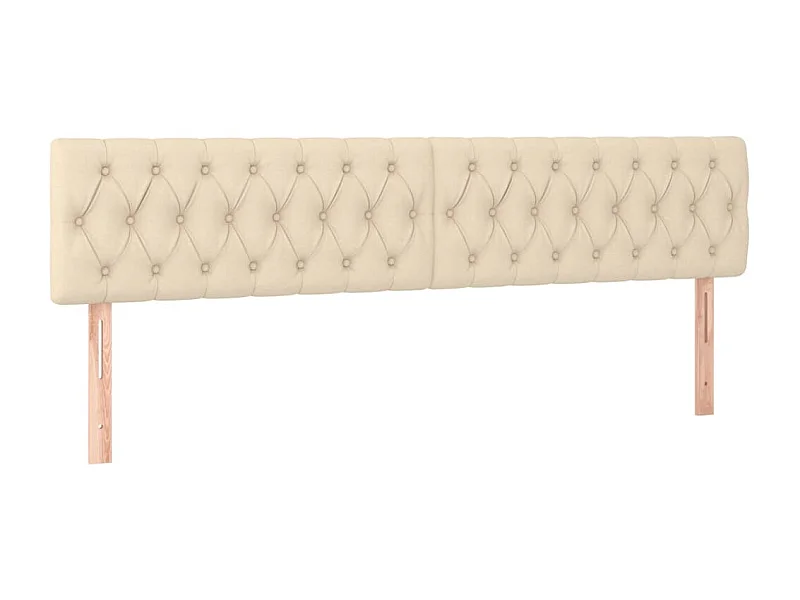 2er-set-Kopfteil,Bettkopfteile Creme 90x7x78/88 cm Stoff -gkd491815