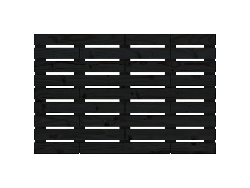 Tête de lit murale Noir 81x3x63 cm Bois massif de pin POI35796 BonneVie Meuble