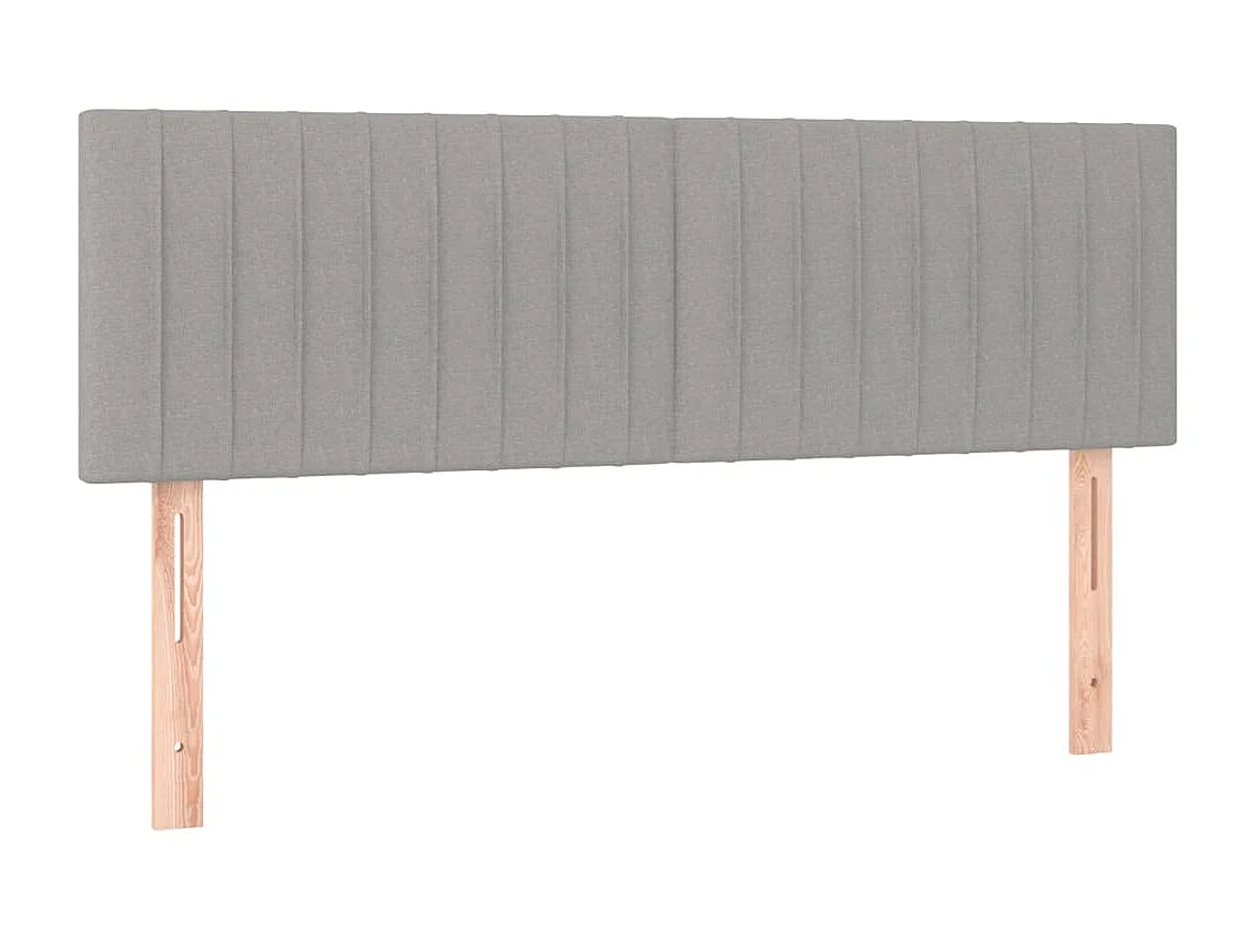 Tête de lit à LED Gris clair 144x5x78/88 cm Tissu POI45536 BonneVie Meuble