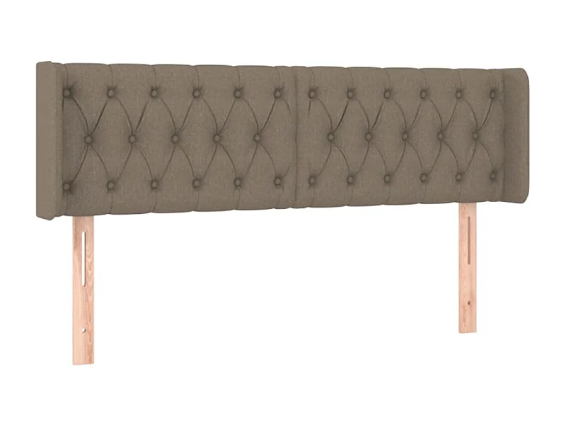 Testiera ad Orecchio Tortora 163x16x78/88 cm in Tessuto CFW334760