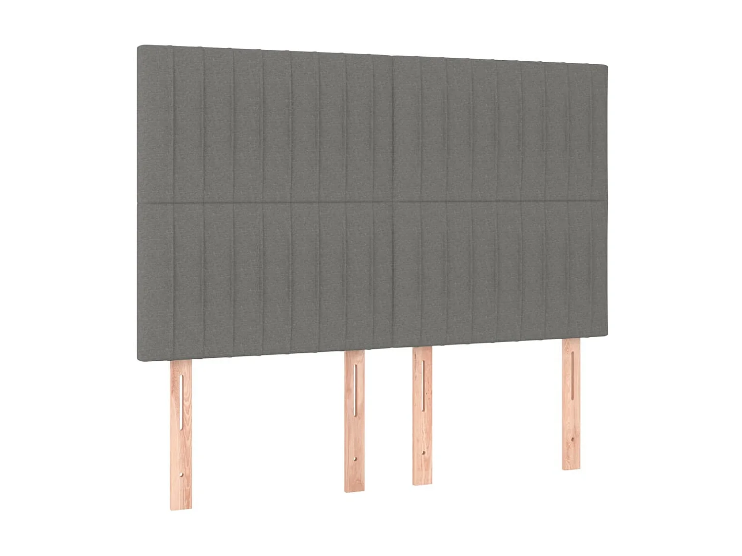 Hoofdbord LED 144x5x118/128 cm stof donkergrijs NL536260