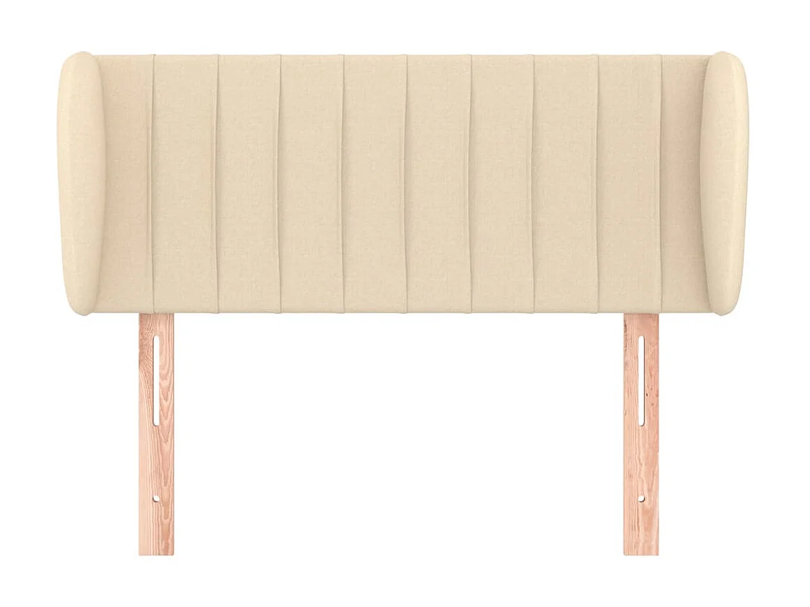 Tête de lit avec oreilles Crème 83x23x78/88 cm Tissu POI98866 BonneVie Meuble