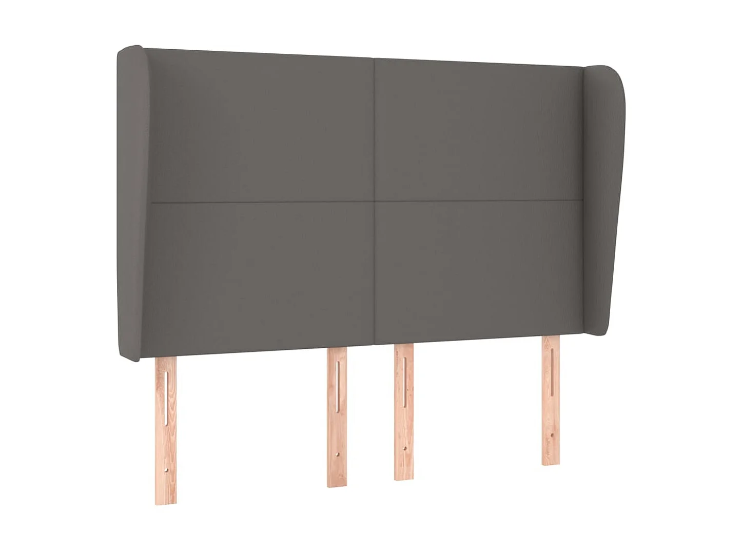 Kopfteil,Bettkopfteil mit Ohren Grau 147x23x118/128 cm Kunstleder -gkd409960