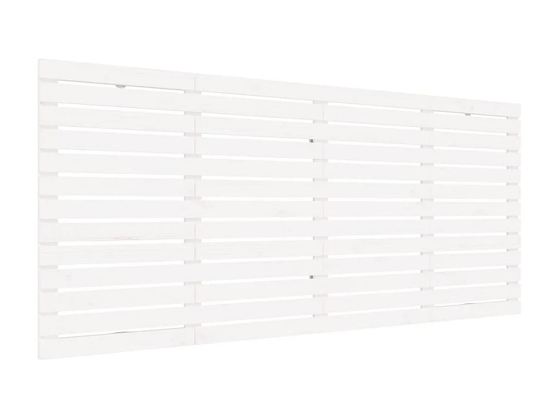 Hoofdbord wandmontage 206x3x91,5 cm massief grenenhout wit NL918639