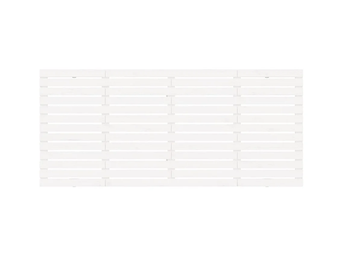 Tête de lit murale Blanc 206x3x91,5 cm Bois massif de pin POI51656 BonneVie Meuble