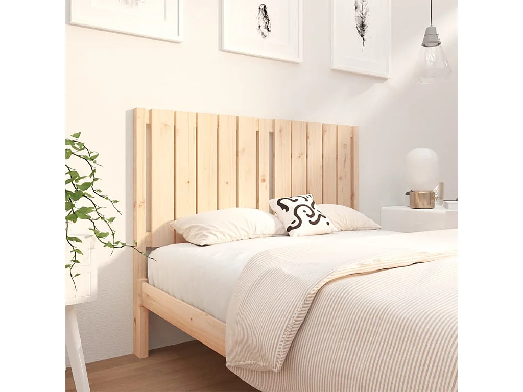 Testiera | Testata del letto per Letto 125,5x4x100 cm in Legno Massello di Pino