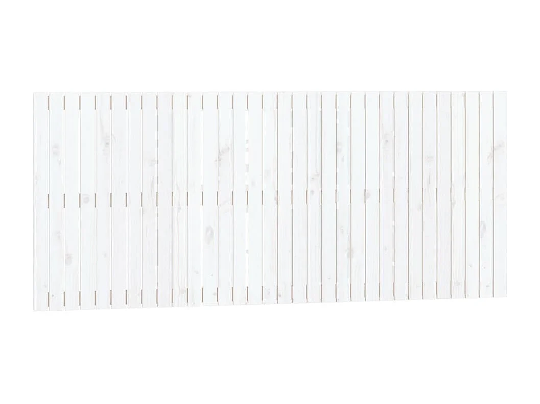 Tête de lit murale Blanc 204x3x90 cm Bois massif de pin POI41464 BonneVie Meuble