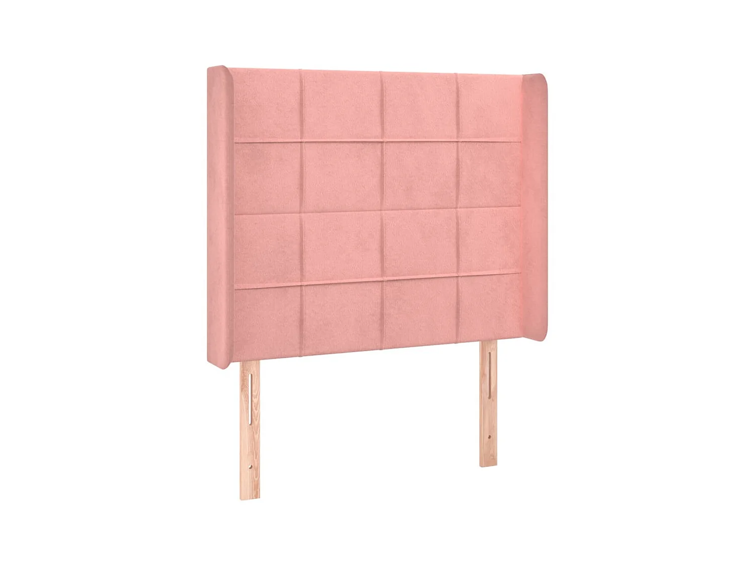 Tête de lit avec oreilles Rose 93x16x118/128 cm Velours POI20009 BonneVie Meuble