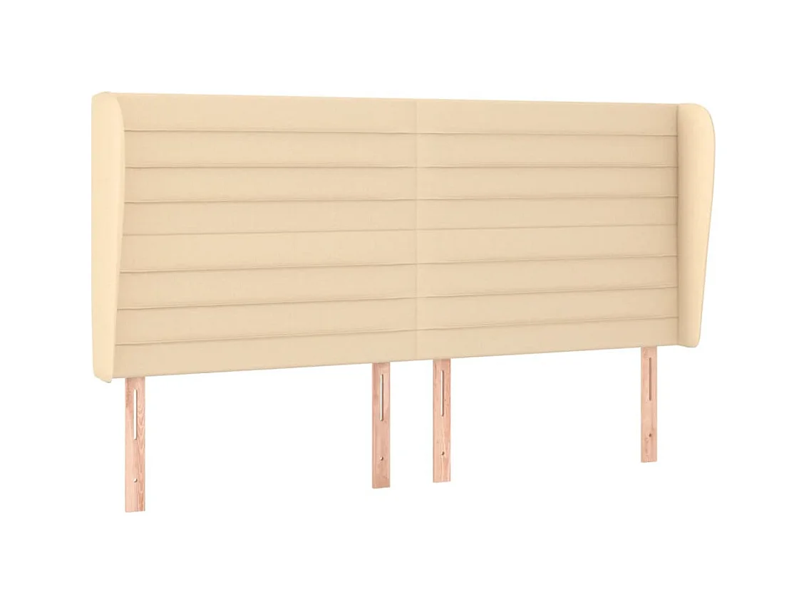Testiera ad Orecchio Crema 203x23x118/128 cm in Tessuto CFW558710