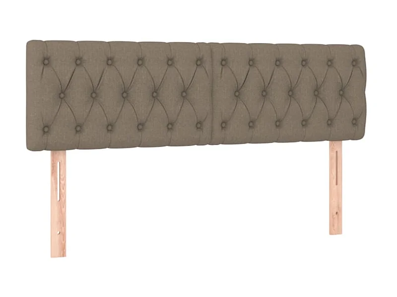 Têtes de lit 2 pcs Taupe 80x7x78/88 cm Tissu POI62052 BonneVie Meuble