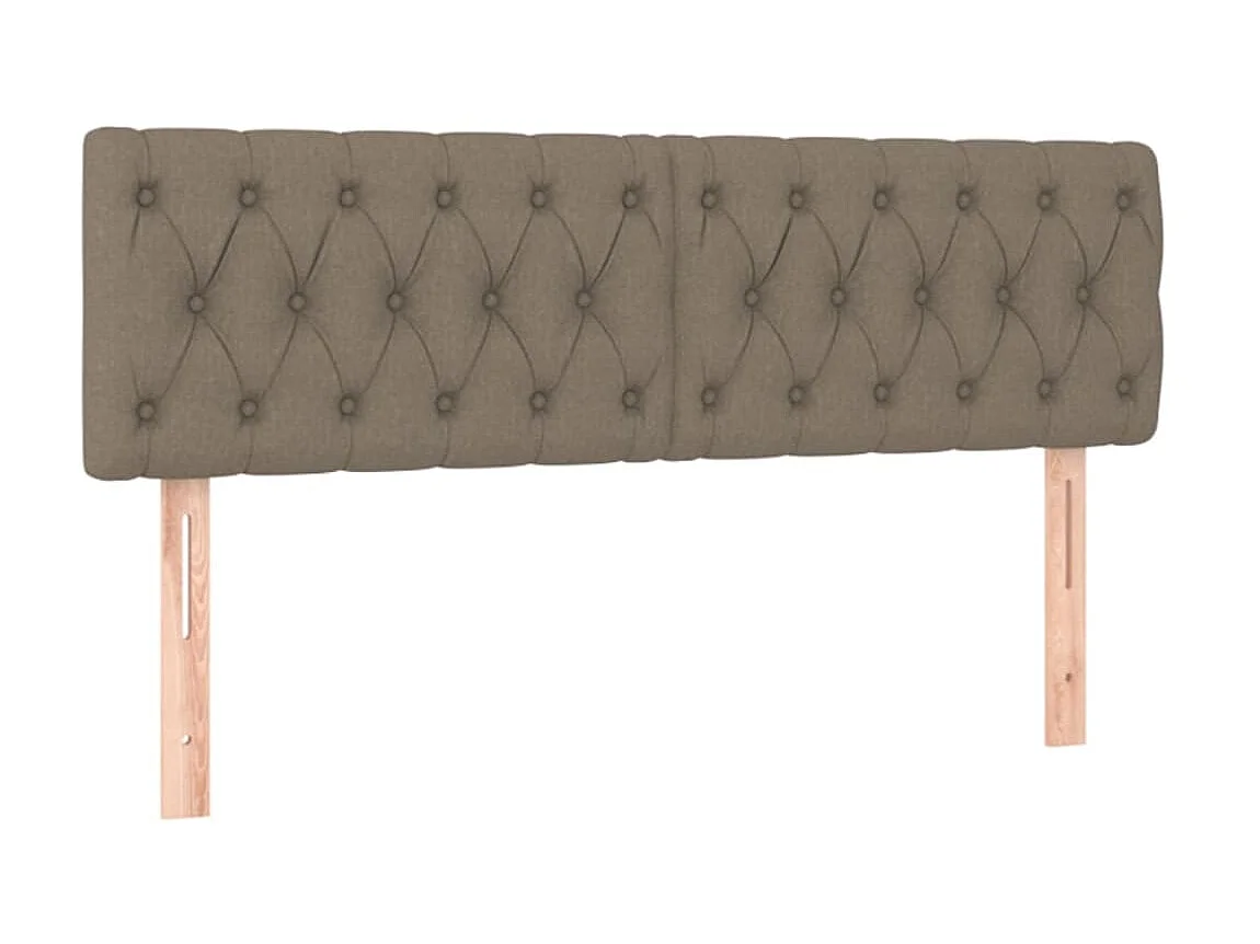 2er-set-Kopfteil,Bettkopfteile Taupe 80x7x78/88 cm Stoff -gkd913162