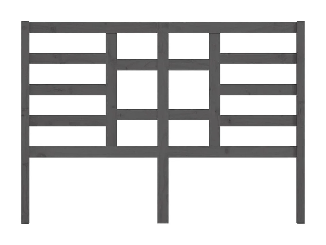 Tête de lit Gris 166x4x104 cm Bois massif de pin POI43545 BonneVie Meuble