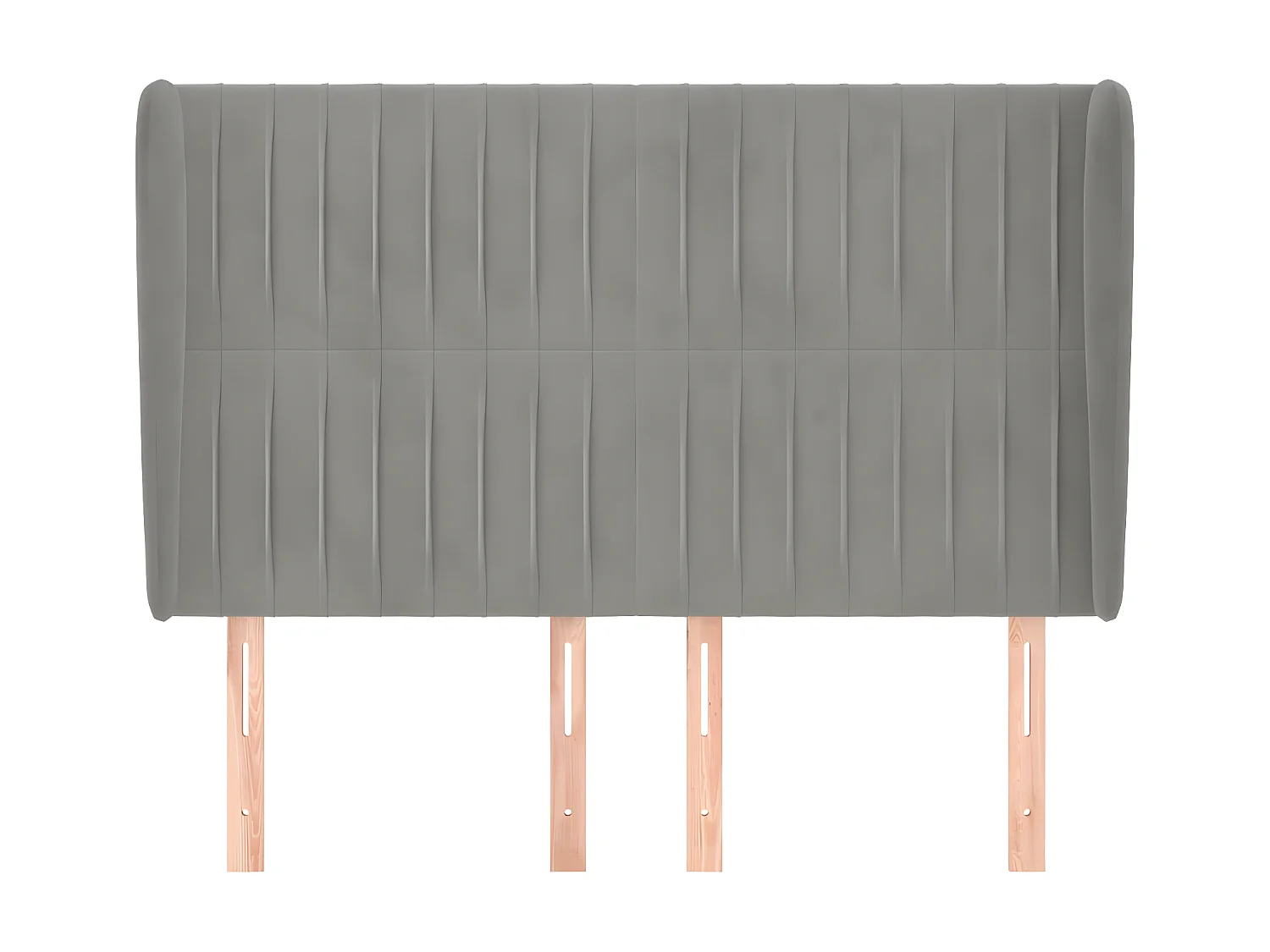 Tête de lit avec oreilles Gris clair 147x23x118/128 cm Velours POI56639 BonneVie Meuble