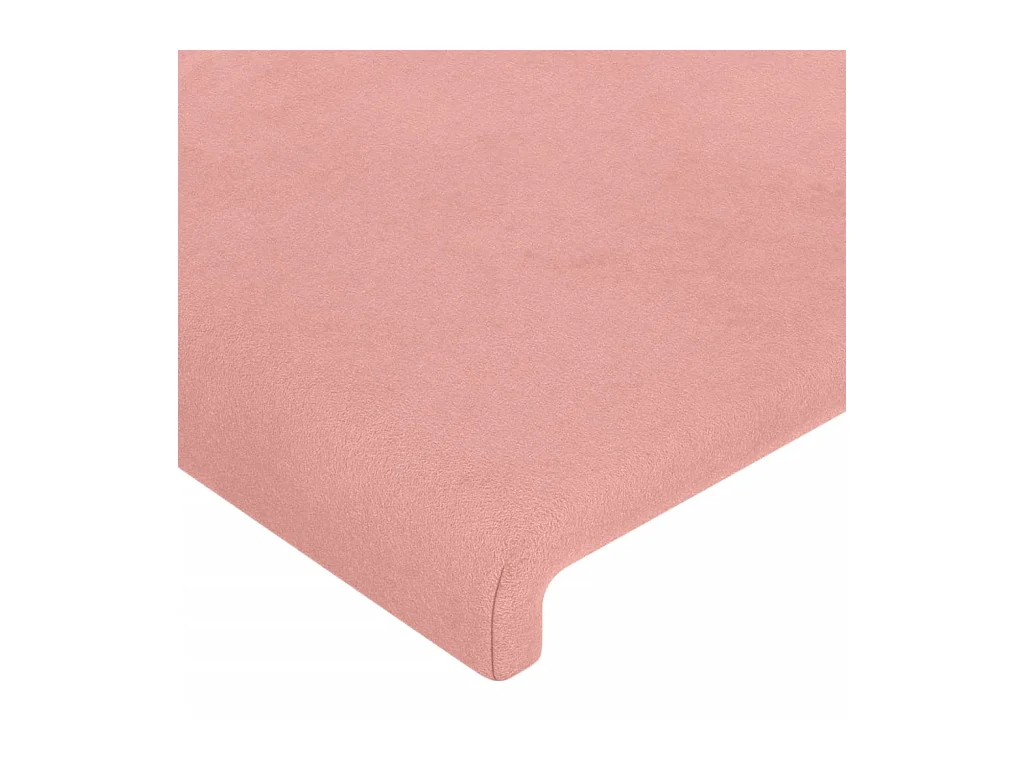 Hoofdbord LED 93x16x118/128 cm fluweel roze NL924341