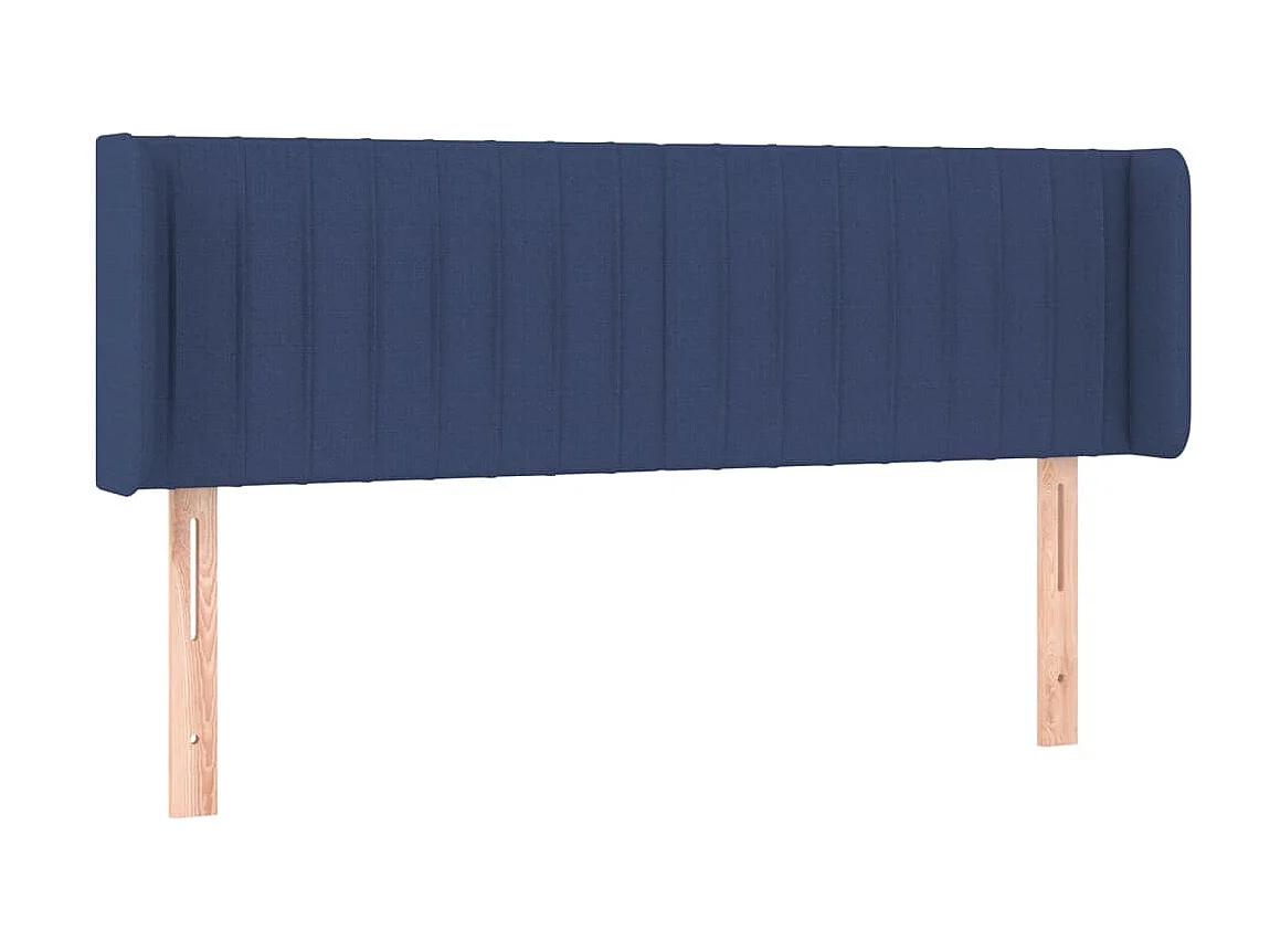 Cabeceira de cama c/ abas tecido 147x16x78/88 cm azul PT602606