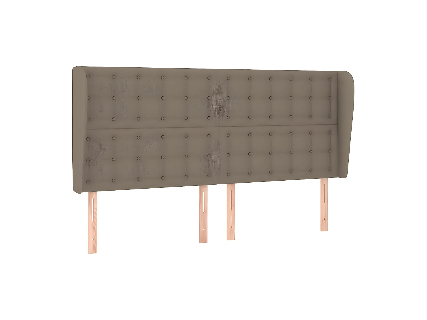 Tête de lit avec oreilles Taupe 203x23x118,128 cm Tissu LKC52025 BonneVie Meuble