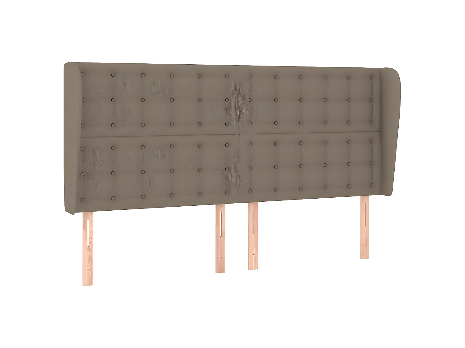 Tête de lit avec oreilles Taupe 203x23x118,128 cm Tissu LKC52025 BonneVie Meuble
