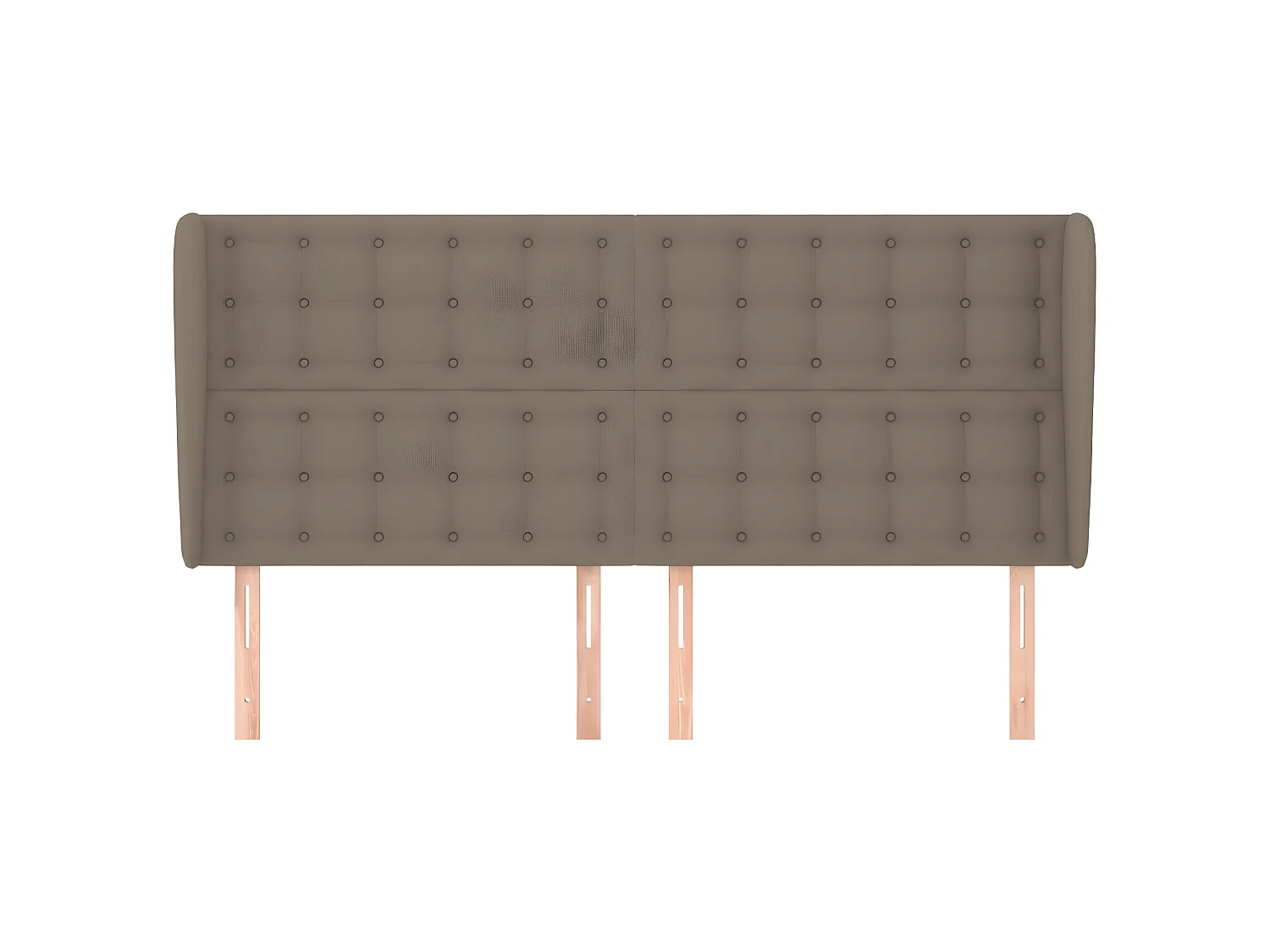 Tête de lit avec oreilles Taupe 203x23x118,128 cm Tissu LKC52025 BonneVie Meuble