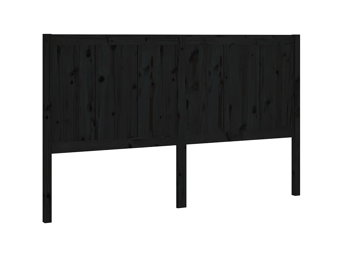 Testiera | Testata del letto per Letto Nera 125,5x4x100cm in Legno Massello di Pino