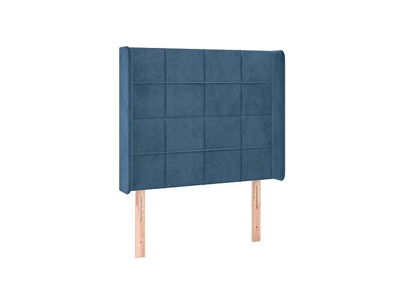 Kopfteil,Bettkopfteil mit Ohren Dunkelblau 93x16x118/128 cm Samt -gkd749529