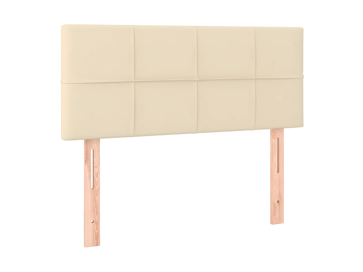 Cabecero con LED de tela color crema 100x5x78/88 cm ES56992