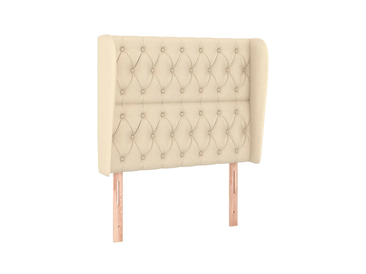 Tête de lit avec oreilles Crème 103x23x118/128 cm Tissu POI94471 BonneVie Meuble