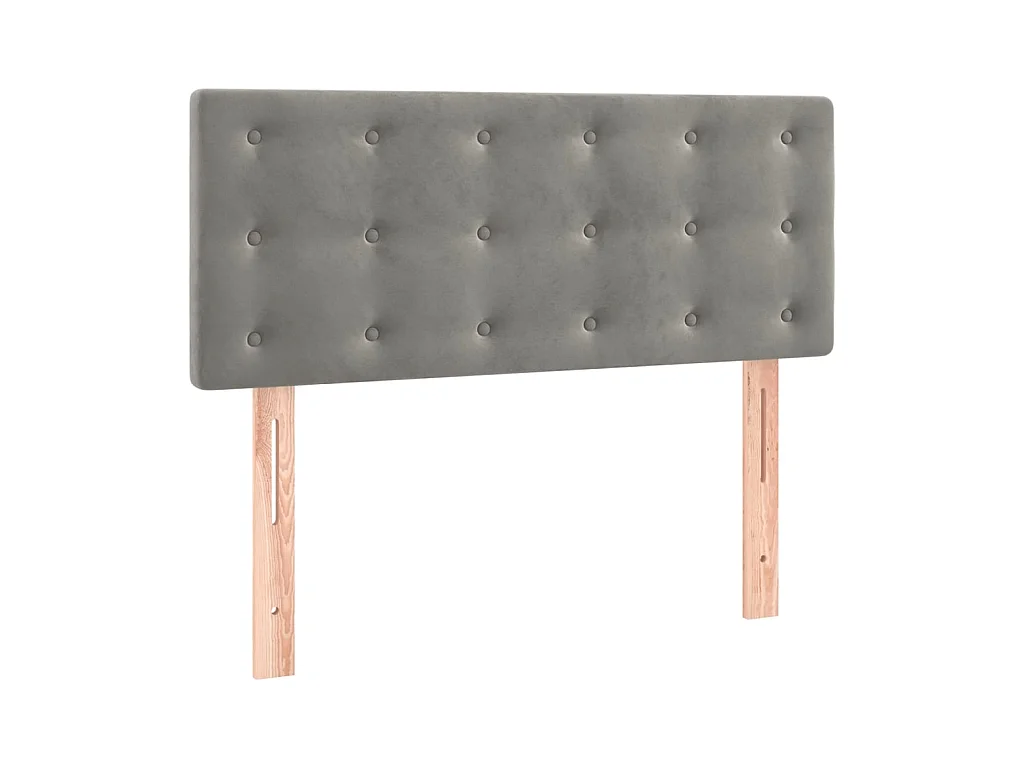 Tête de lit Gris clair 90x5x78/88 cm Velours POI39896 BonneVie Meuble