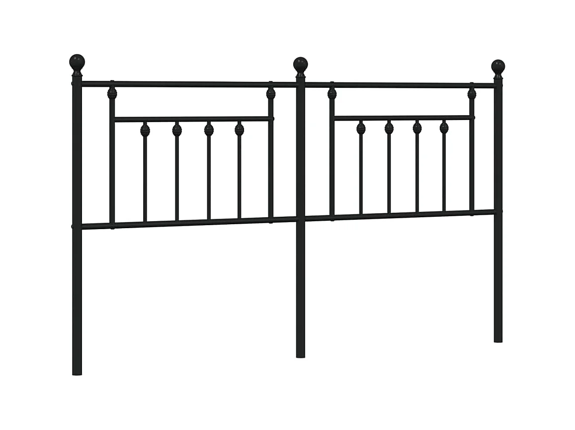 Tête de lit métal noir 180 cm POI97745 BonneVie Meuble