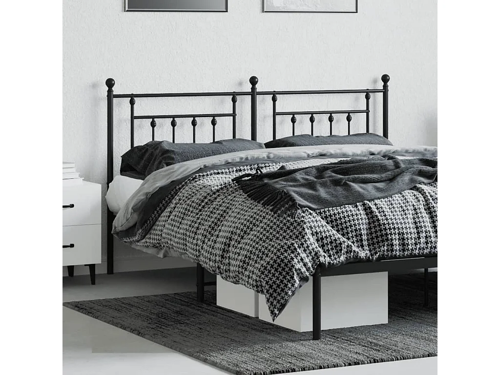 Testiera | Testata del letto in Metallo Nero 180 cm