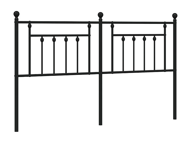 Hoofdbord 180 cm metaal zwart NL701981