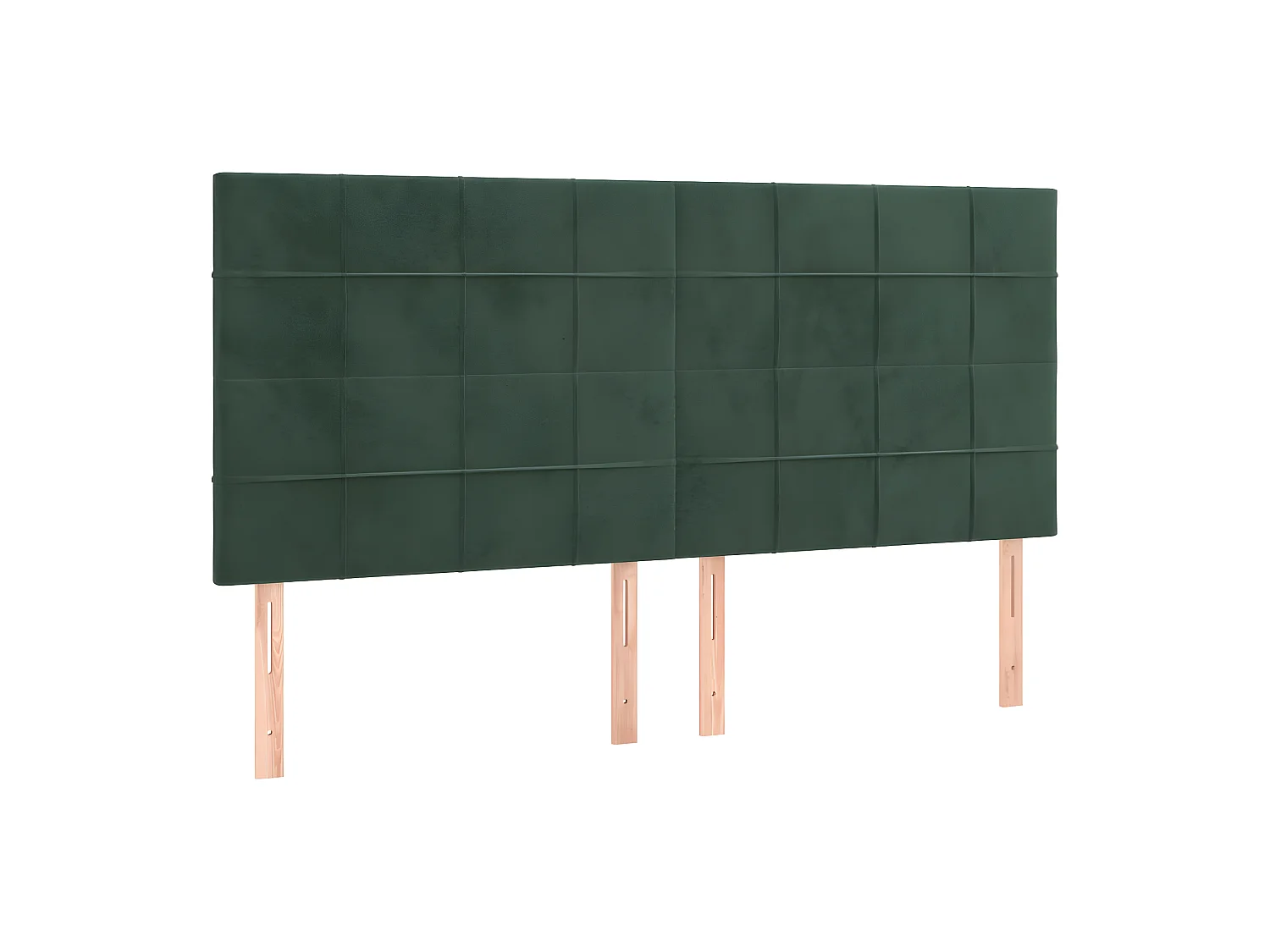 Têtes de lit 4 pcs Vert foncé 80x5x78/88 cm Velours POI84803 BonneVie Meuble