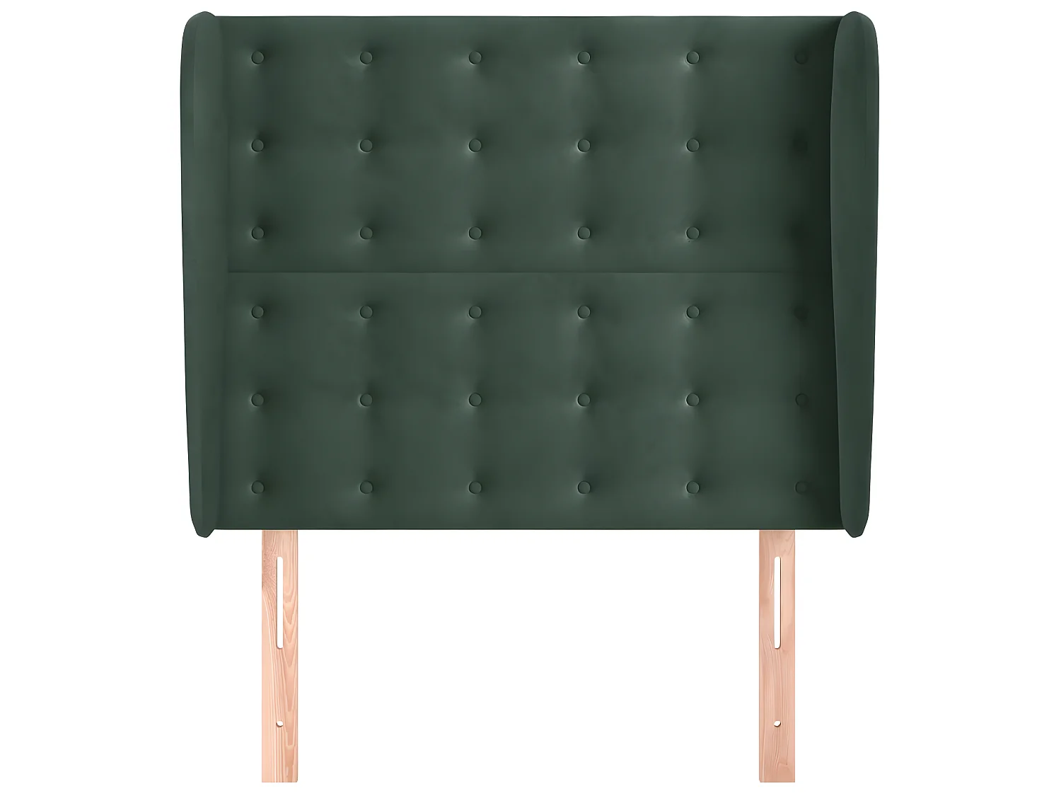 Kopfteil,Bettkopfteil mit Ohren Dunkelgrün 103x23x118/128 cm Samt -gkd400655