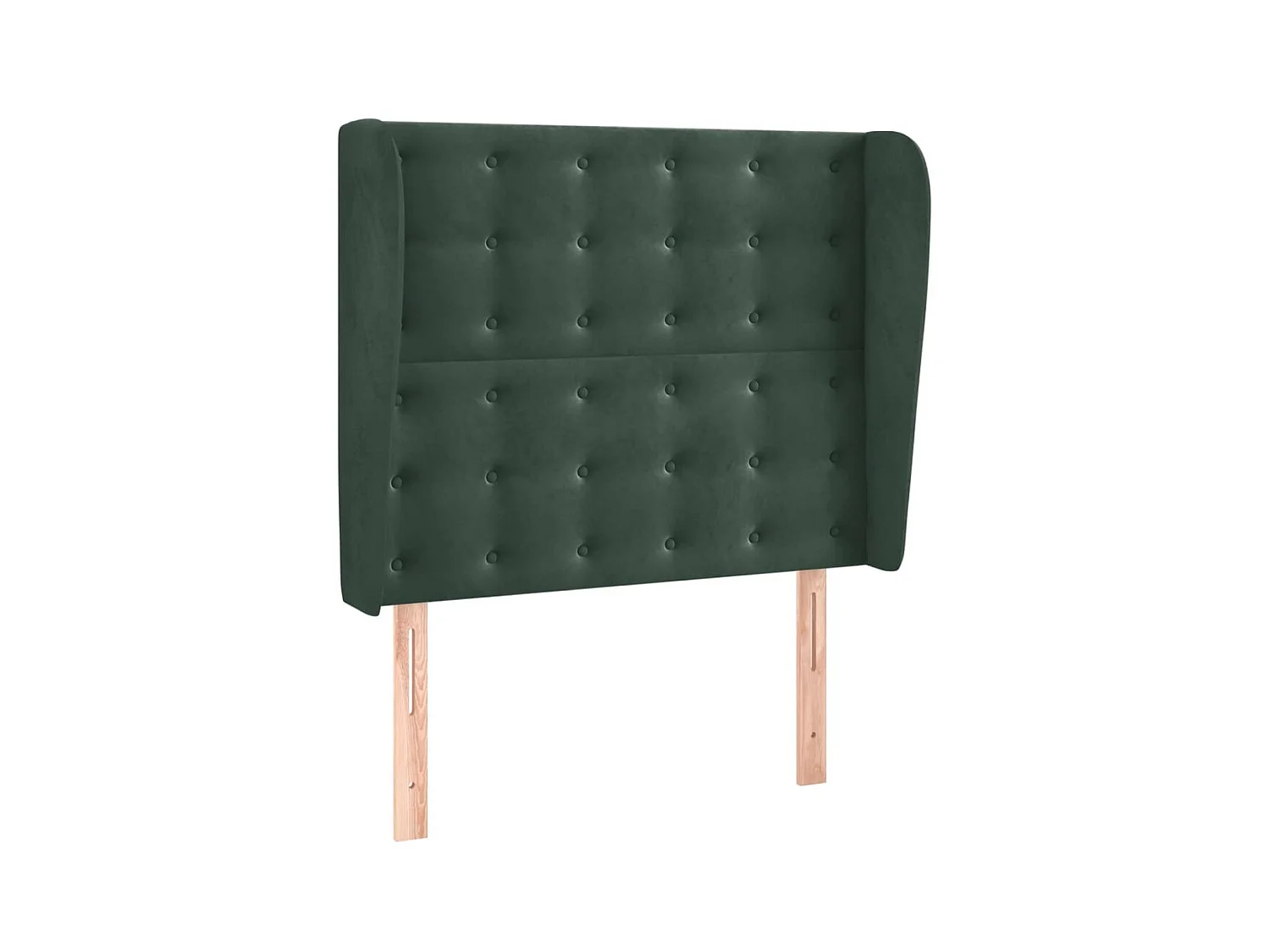 Tête de lit avec oreilles Vert foncé 103x23x118,128 cm Velours LKC63116 BonneVie Meuble