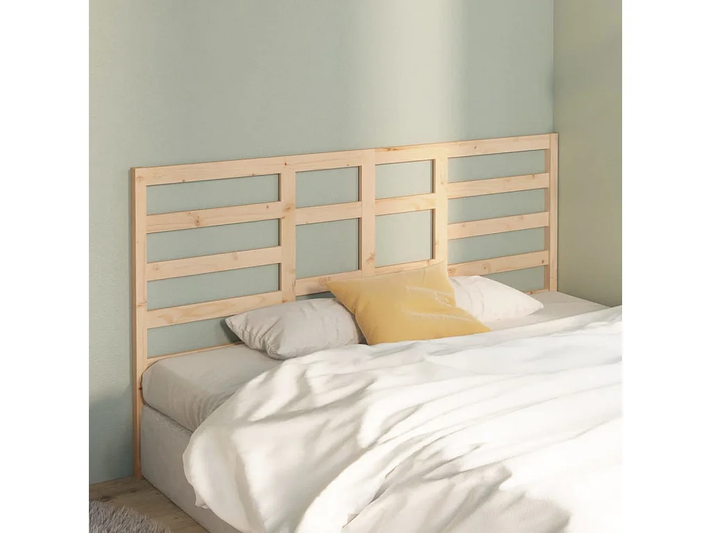 Tête de lit 206x4x104 cm Bois massif de pin POI71630 BonneVie Meuble