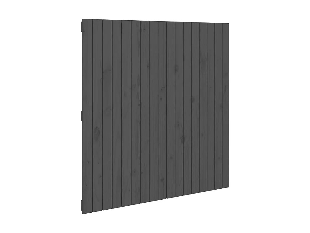 Tête de lit murale Gris 108x3x110 cm Bois massif de pin POI62849 BonneVie Meuble