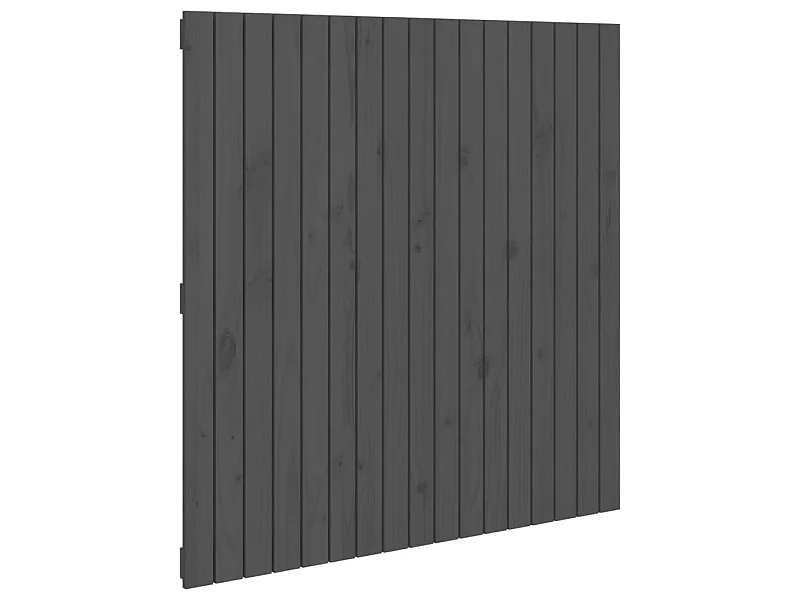 Tête de lit murale Gris 108x3x110 cm Bois massif de pin POI62849 BonneVie Meuble