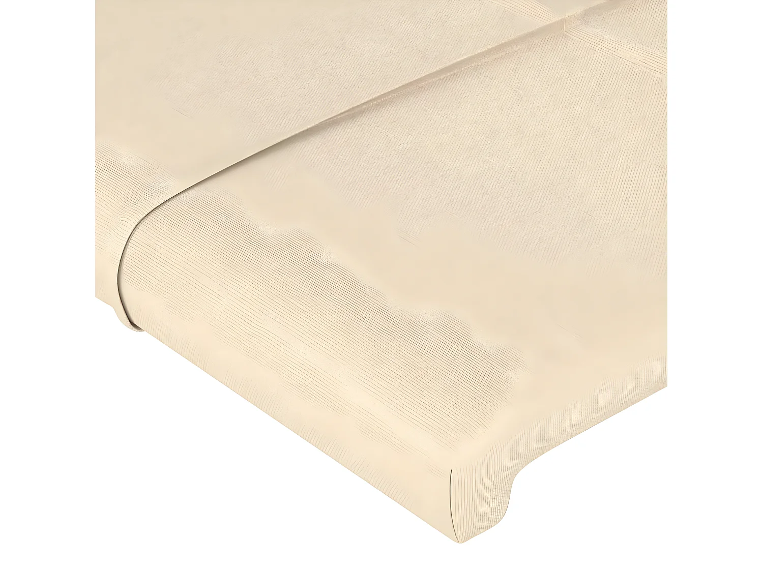 Hoofdbord met randen 103x16x118/128 cm stof crèmekleurig NL658477