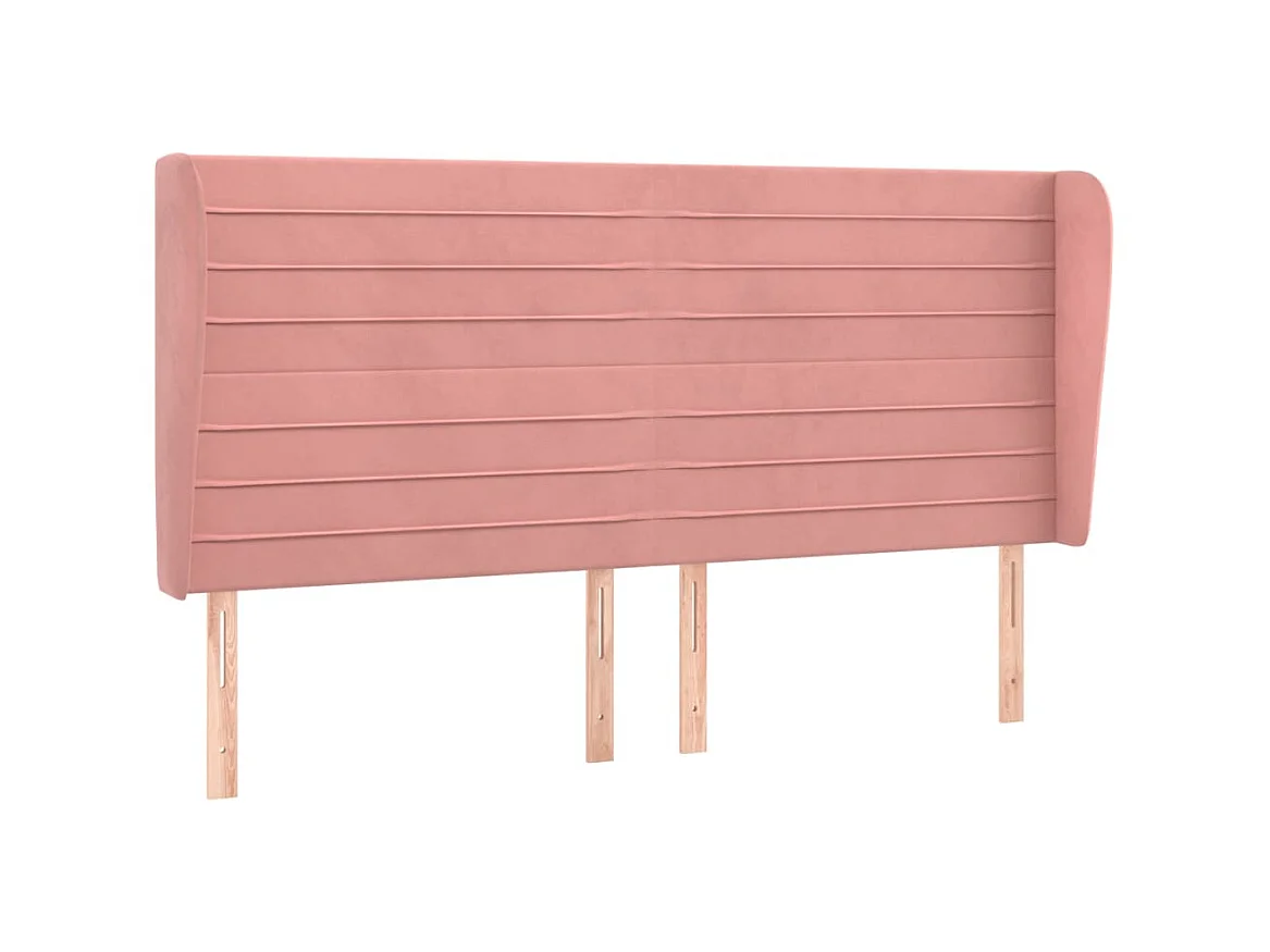 Testiera ad Orecchio Rosa 163x23x118/128 cm in Velluto CFW465895