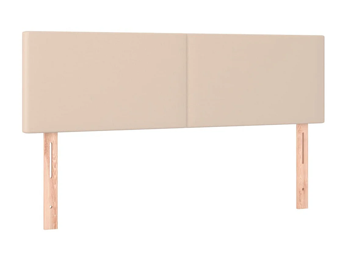 LED Kopfteil,Bettkopfteil Cappuccino-Braun 144x5x78/88 cm Kunstleder -gkd30161