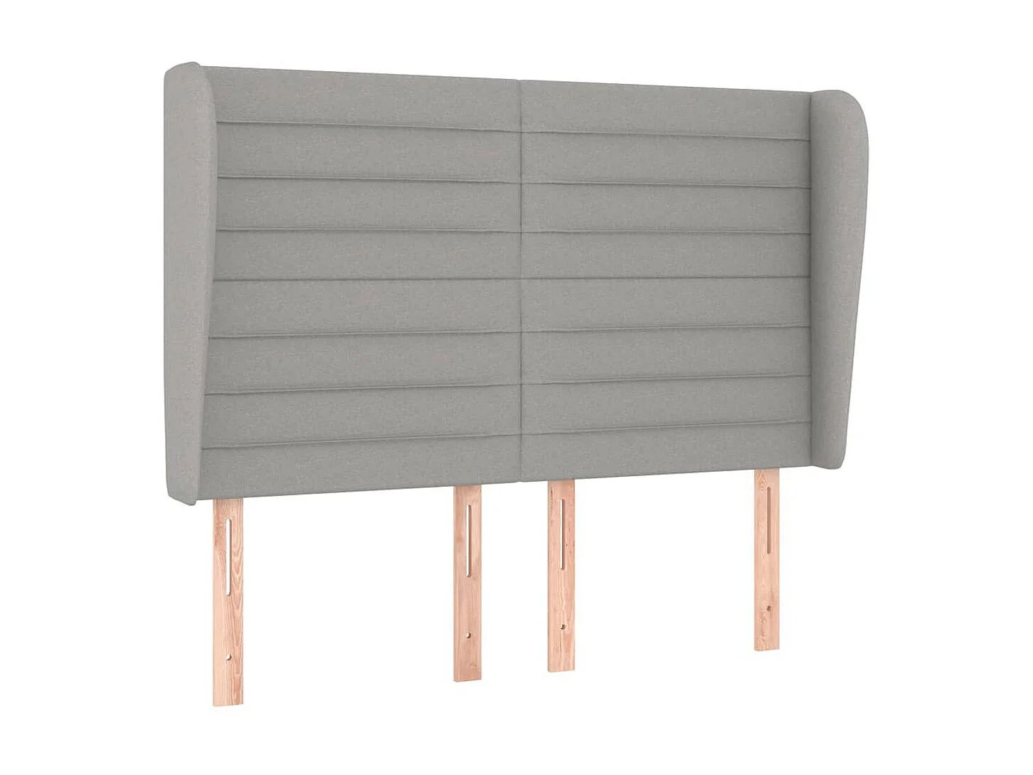 Tête de lit avec oreilles Gris clair 147x23x118/128 cm Tissu POI32243 BonneVie Meuble