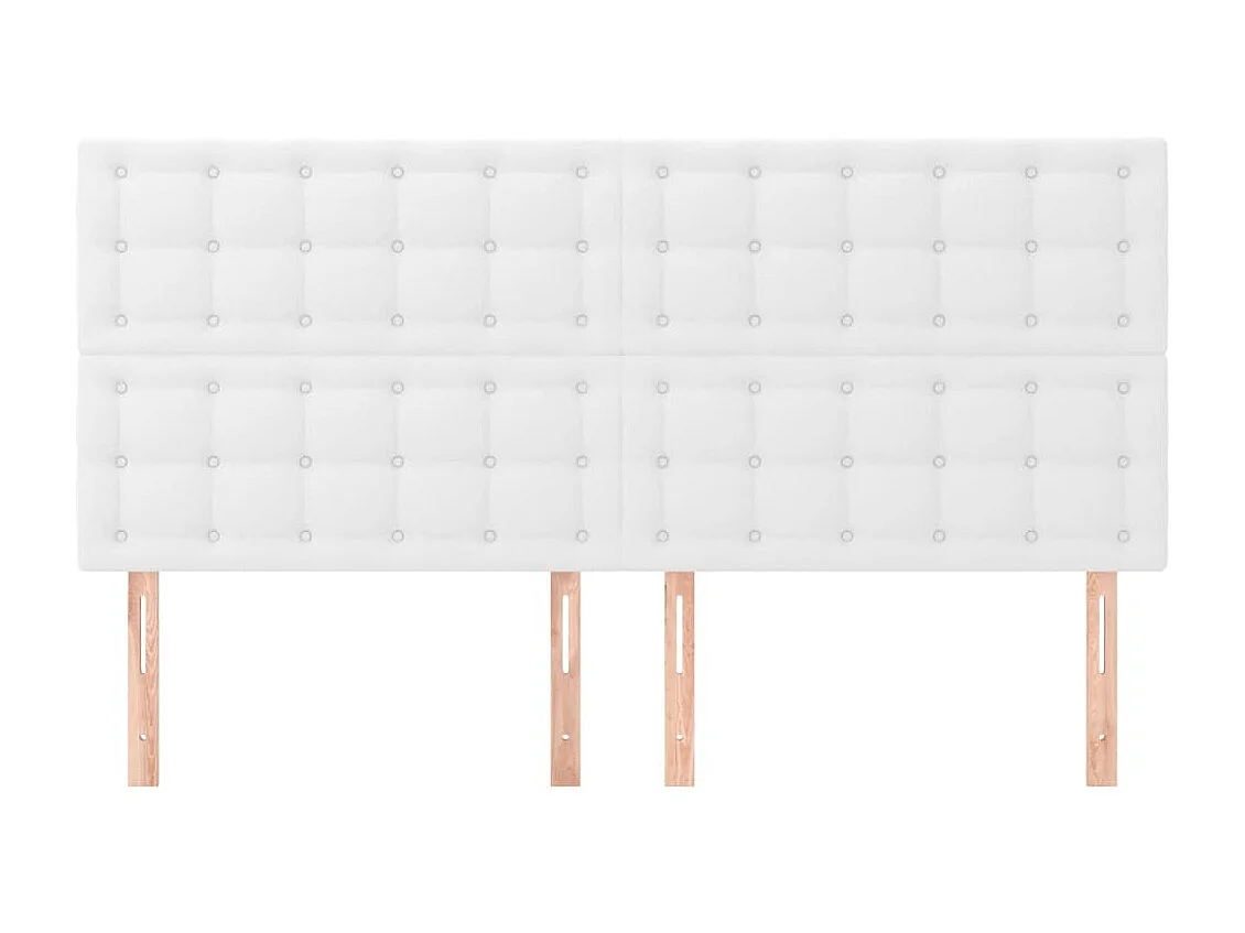 Têtes de lit 4 pcs Blanc 80x5x78/88 cm Similicuir POI59028 BonneVie Meuble