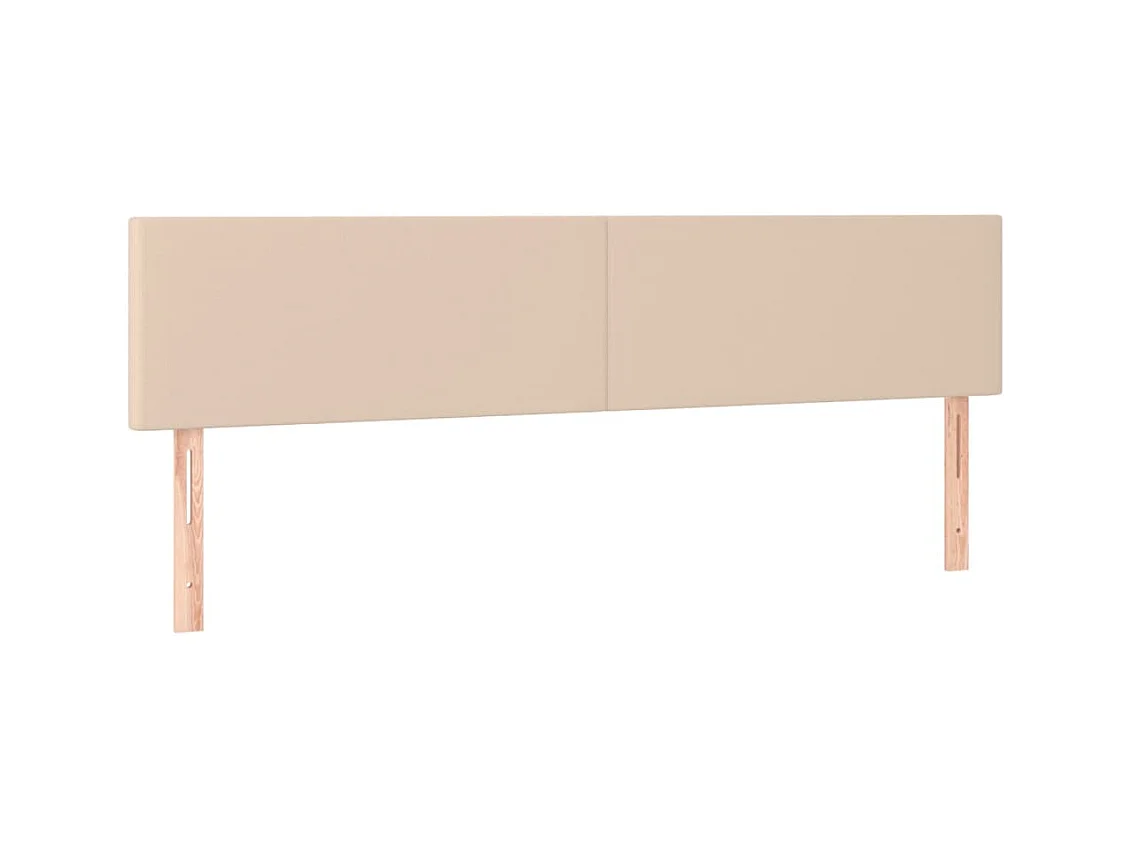 Têtes de lit 2 pcs Cappuccino 80x5x78/88 cm Similicuir POI51225 BonneVie Meuble