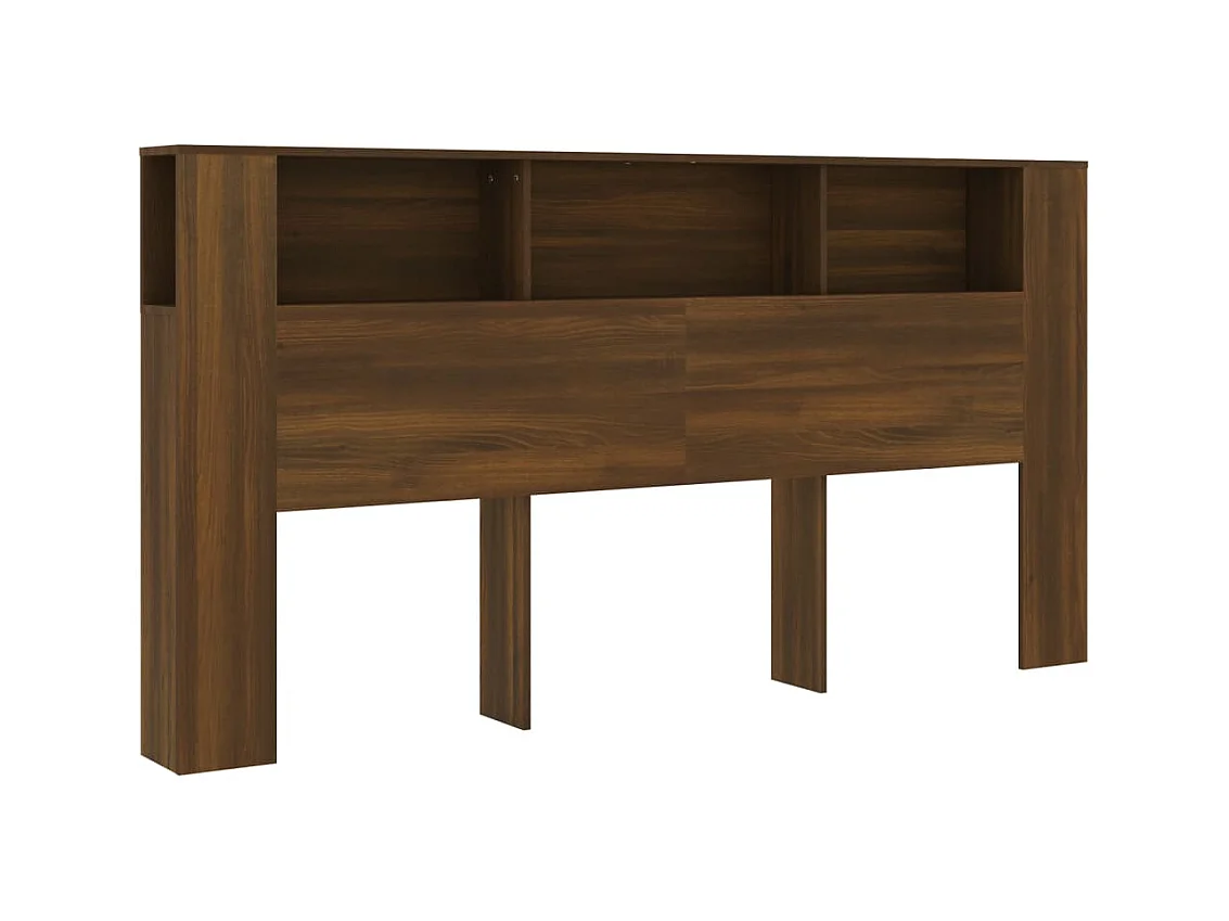 Testiera | Testata del letto con Contenitore Rovere Marrone 200x18,5x104,5 cm