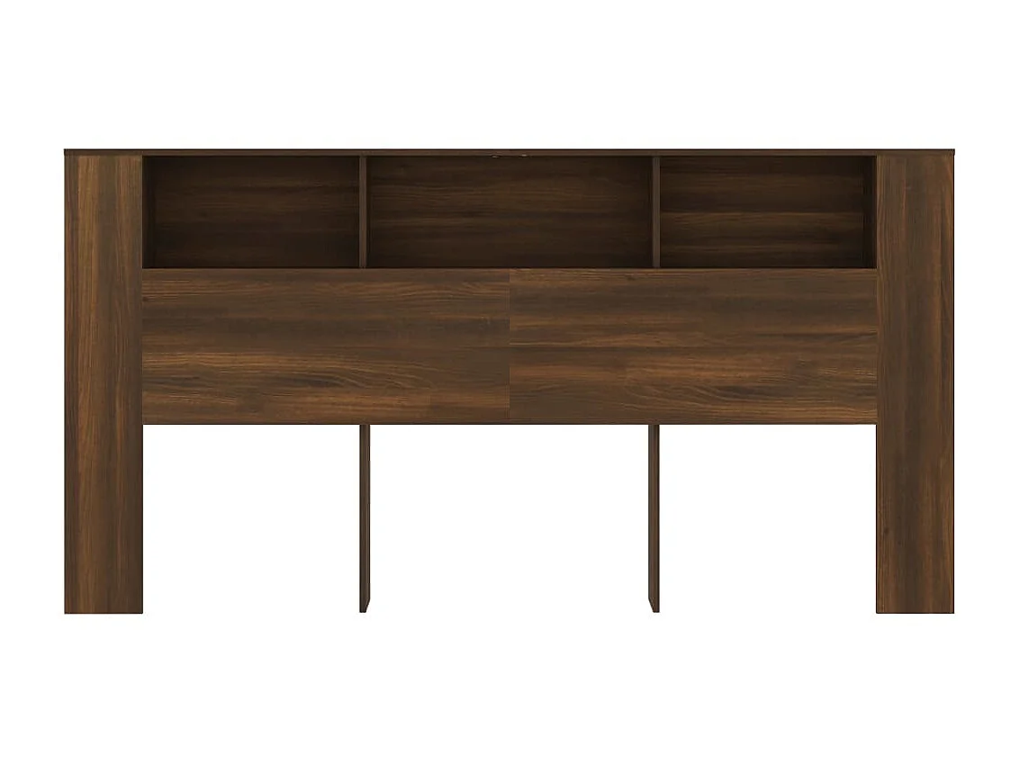 Armoire de tête de lit Chêne marron 200x18,5x104,5 cm POI60907 BonneVie Meuble